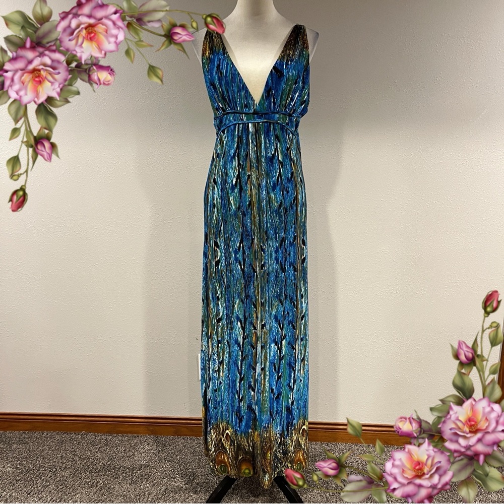 Elegant Blue Maxi Dress